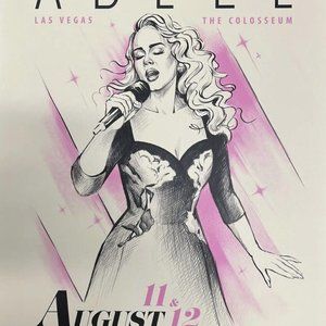 Official Weekends with Adele Tour Poster 2023 – 8/11 & 8/12 Las Vegas Exclusive